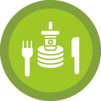 Tableware Glyph Due Circle Icon Design vector