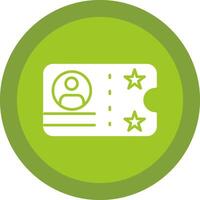 Ticket Glyph Due Circle Icon Design vector