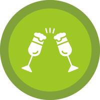 Cheers Glyph Due Circle Icon Design vector