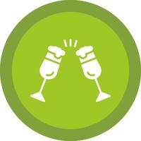 Cheers Glyph Due Circle Icon Design vector