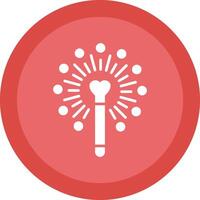 Magic Wand Glyph Due Circle Icon Design vector