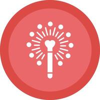 Magic Wand Glyph Due Circle Icon Design vector