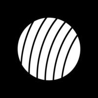 Exercise Ball Glyph Inverted Icon Design vector