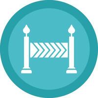 Barrier Glyph Due Circle Icon Design vector