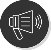 Speaker Glyph Due Circle Icon Design vector