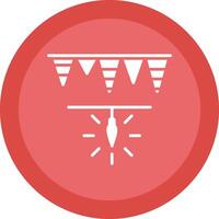 Garlands Glyph Due Circle Icon Design vector