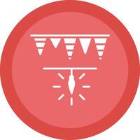 Garlands Glyph Due Circle Icon Design vector