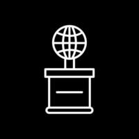 World Line Inverted Icon Design vector