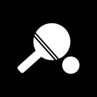 mesa tenis glifo invertido icono diseño vector