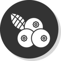 Blueberries Glyph Shadow Circle Icon Design vector