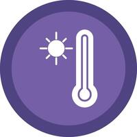 Thermometer Glyph Due Circle Icon Design vector