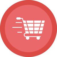 Cart Glyph Due Circle Icon Design vector