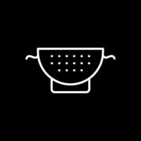 Strainer Line Inverted Icon Design vector