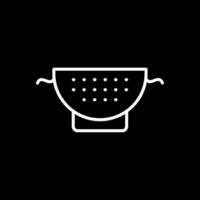 Strainer Line Inverted Icon Design vector