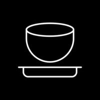 Bowl Line Inverted Icon Design vector