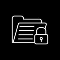 Folder Line Inverted Icon Design vector