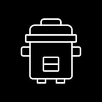 Pressure Cooker Line Inverted Icon Design vector