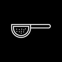 Sieves Line Inverted Icon Design vector