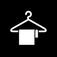 Clothes Hanger Glyph Inverted Icon Design vector