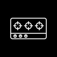Hob Line Inverted Icon Design vector