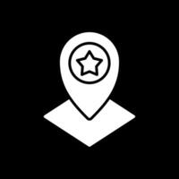 Map Location Glyph Inverted Icon Design vector