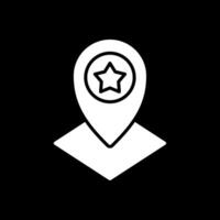 Map Location Glyph Inverted Icon Design vector