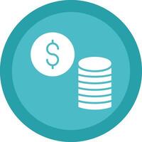 Money Glyph Due Circle Icon Design vector