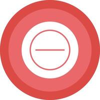 Minus Glyph Due Circle Icon Design vector