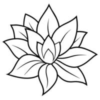 Flower coloring book illustration vector