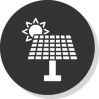 Solar Energy Glyph Shadow Circle Icon Design vector