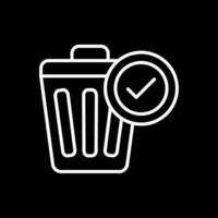 Waste Bin Line Inverted Icon Design vector