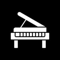 Piano Glyph Inverted Icon Design vector