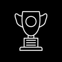 Trophy Line Inverted Icon Design vector