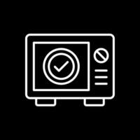 Microwave Line Inverted Icon Design vector