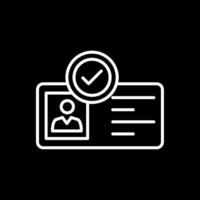 Identity Line Inverted Icon Design vector