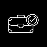 Briefcase Line Inverted Icon Design vector