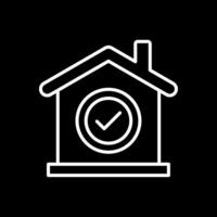 House Line Inverted Icon Design vector