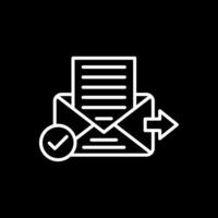 Send Mail Line Inverted Icon Design vector