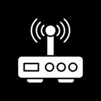 Modem Glyph Inverted Icon Design vector