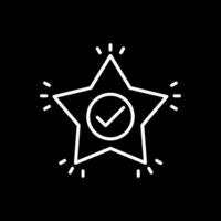 estrella línea invertido icono diseño vector