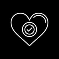 Heart Line Inverted Icon Design vector