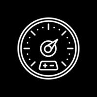 Gauge Line Inverted Icon Design vector