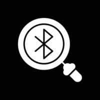 Bluetooth Glyph Inverted Icon Design vector