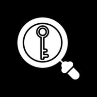 Key Glyph Inverted Icon Design vector