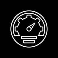 Gauge Line Inverted Icon Design vector