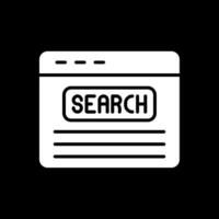 Search Bar Glyph Inverted Icon Design vector