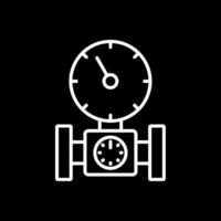 Pressure Gauge Line Inverted Icon Design vector