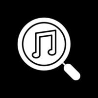 Music Note Glyph Inverted Icon Design vector