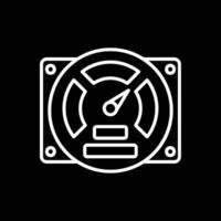 Gauge Line Inverted Icon Design vector