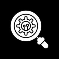 Gears Glyph Inverted Icon Design vector